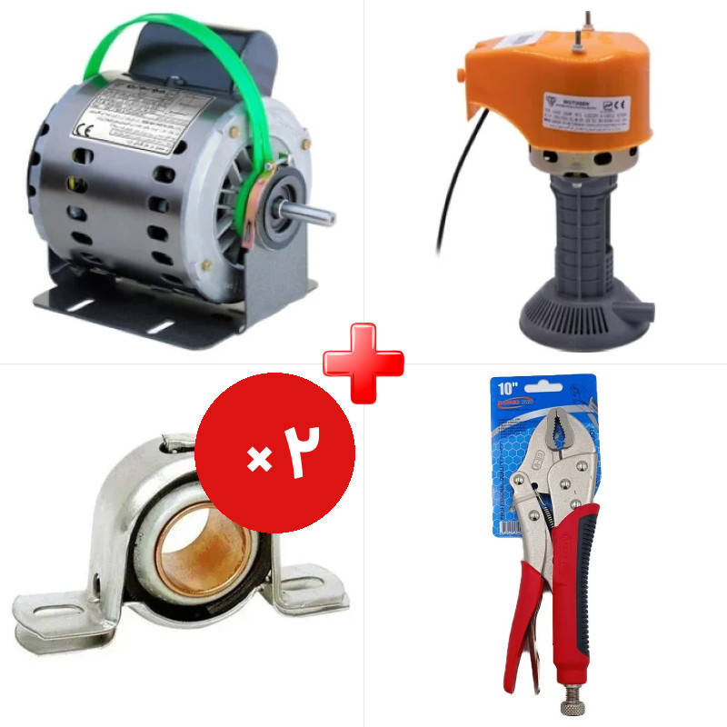 پک ویژه دینام کولر 3/4 موتوژن مسی مخصوص کولرهای 7000 به بالا به همراه پمپ آب کولر موتوژن مسی و دو قلم دیگر