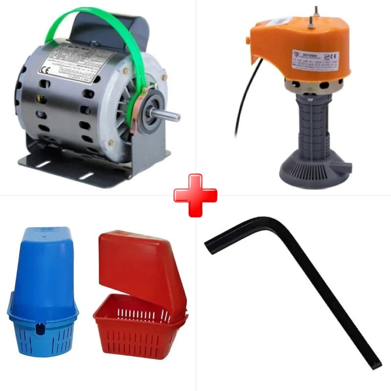 پک ویژه دینام کولر 3/4 موتوژن مسی مخصوص کولرهای 7000 به بالا به همراه پمپ آب کولر موتوژن مسی و دو قلم دیگر