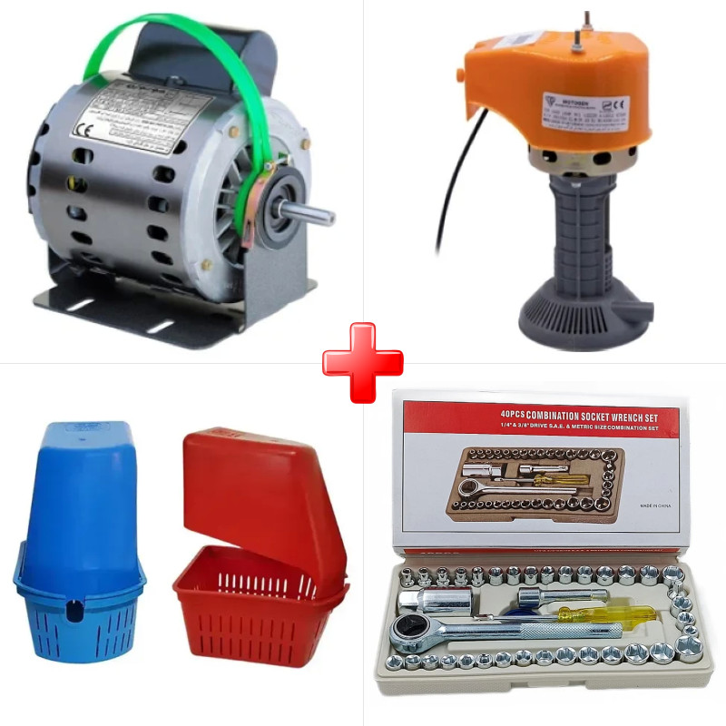 پک ویژه دینام کولر 3/4 موتوژن مسی مخصوص کولرهای 7000 به بالا به همراه پمپ آب کولر موتوژن مسی و یک قلم دیگر