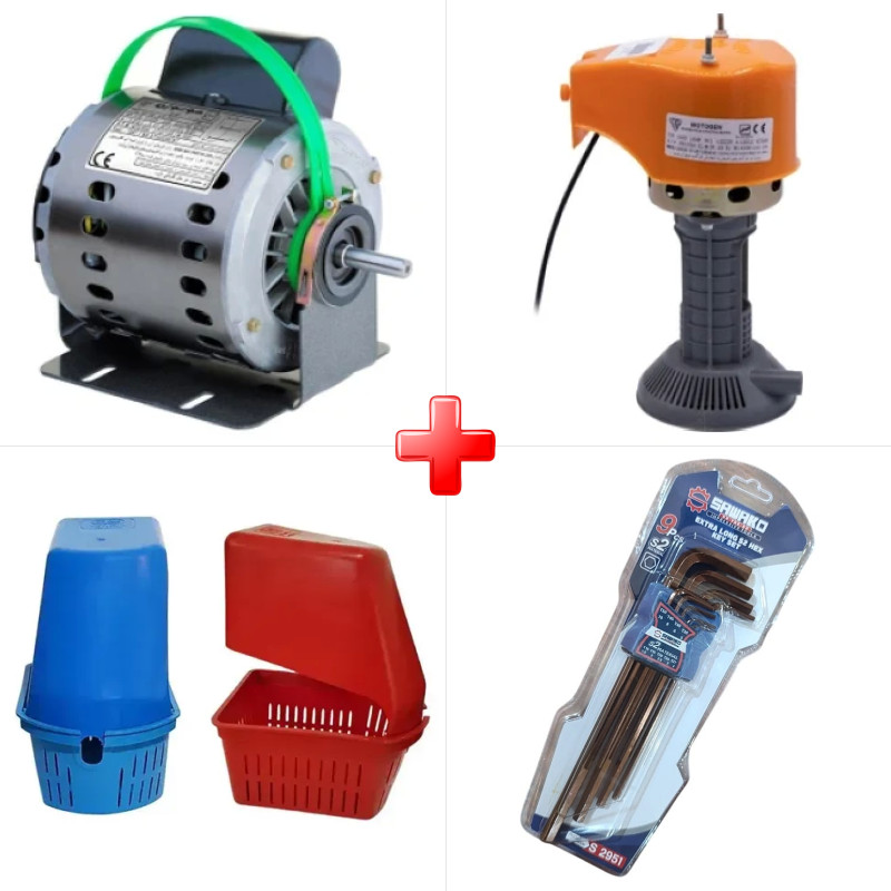 پک ویژه دینام کولر 3/4 موتوژن مسی مخصوص کولرهای 7000 به بالا به همراه پمپ آب کولر موتوژن مسی و دو قلم دیگر