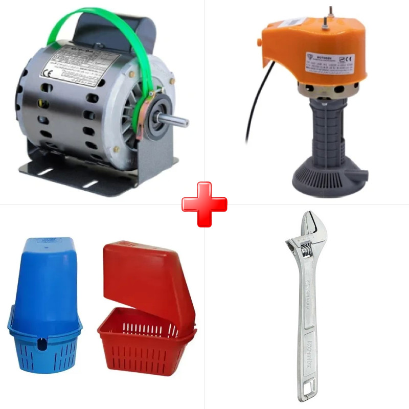 پک ویژه دینام کولر 3/4 موتوژن مسی مخصوص کولرهای 7000 به بالا به همراه پمپ آب کولر موتوژن مسی و دو قلم دیگر