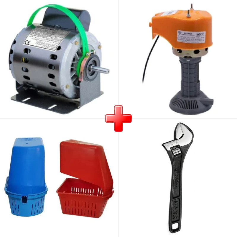 پک ویژه دینام کولر 3/4 موتوژن مسی مخصوص کولرهای 7000 به بالا به همراه پمپ آب کولر موتوژن مسی و دو قلم دیگر