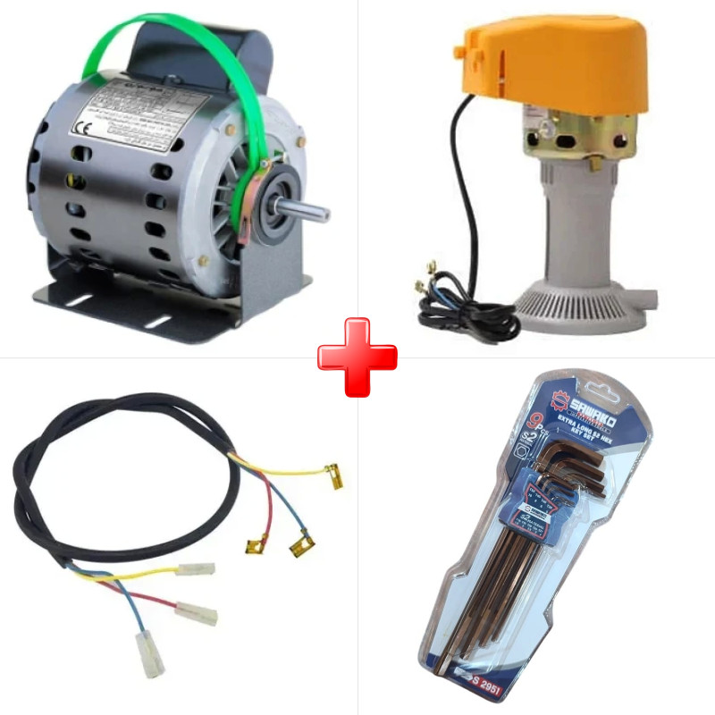 پک ویژه دینام کولر 3/4 موتوژن مسی مخصوص کولرهای 7000 به بالا به همراه پمپ آب کولر آبی آریاژن و دو قلم دیگر