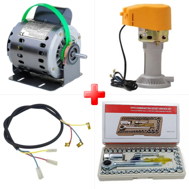 پک ویژه دینام کولر 1/2 موتوژن مسی مخصوص کولرهای 5000 تا 6000 به همراه الکتروپمپ آب کولر آبی رادوژن و دو قلم دیگر
