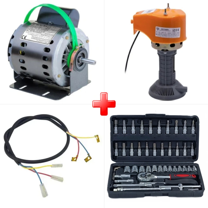 پک ویژه دینام کولر 1/3 موتوژن مسی مخصوص کولرهای 3500 به همراه الکتروپمپ آب کولر موتوژن مسی و دو قلم دیگر