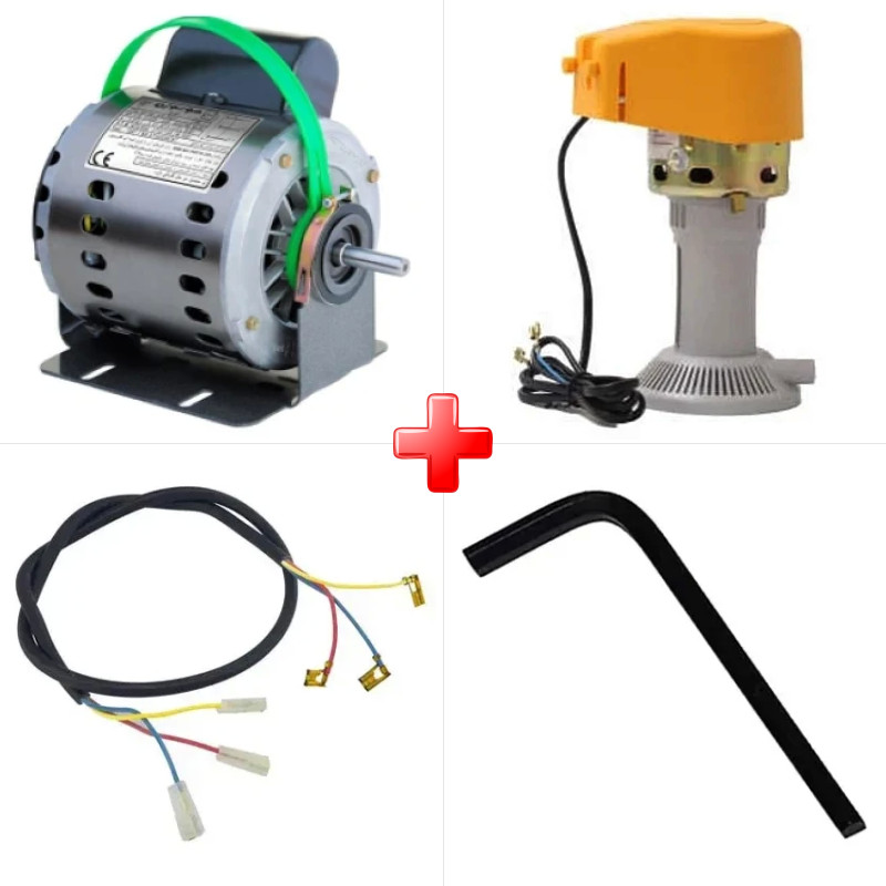 پک ویژه دینام کولر 1/3 موتوژن مسی مخصوص کولرهای 3500 به همراه الکتروپمپ آب کولر آبی رادوژن و دو قلم دیگر