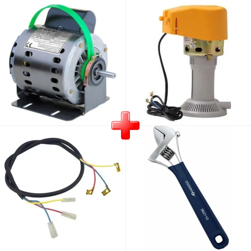 پک ویژه دینام کولر 3/4 دو دور مس مخصوص کولرهای 7000 به بالا به همراه الکتروپمپ آب کولر آبی آریاژن و دو قلم دیگر
