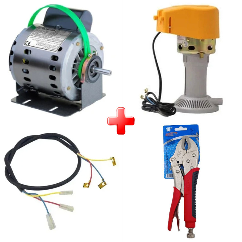 پک ویژه دینام کولر 3/4 دو دور مس مخصوص کولرهای 7000 به بالا به همراه پمپ آب کولر آبی رادوژن و دو قلم دیگر