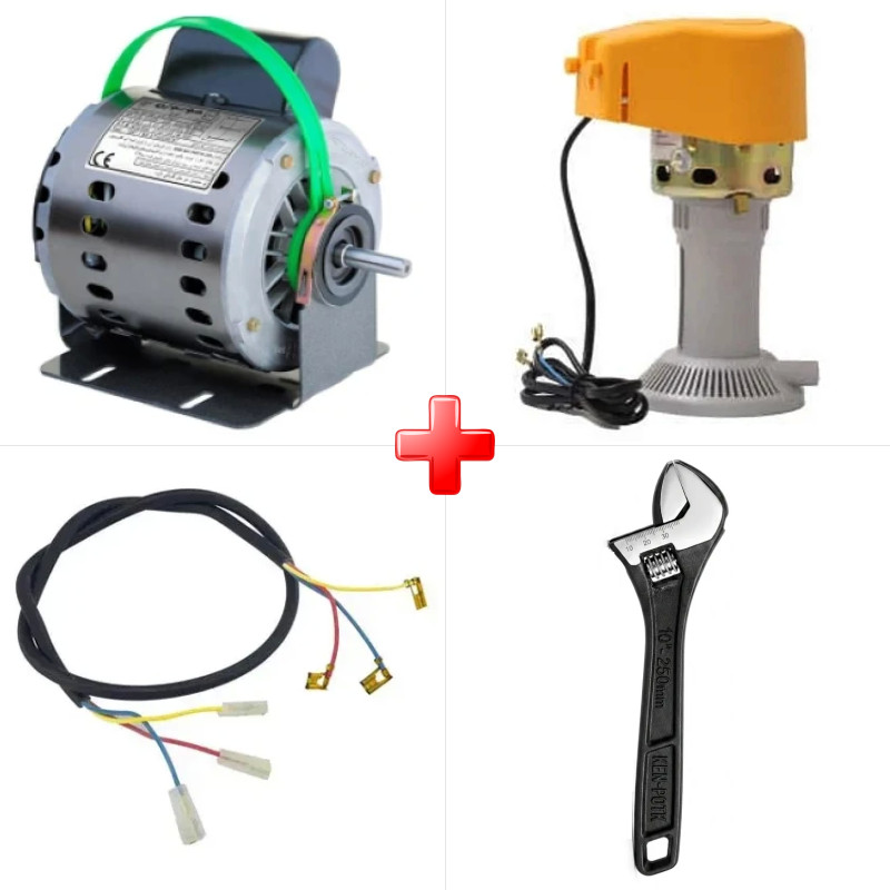 پک ویژه دینام کولر 3/4 دو دور مس مخصوص کولرهای 7000 به بالا به همراه پمپ آب کولر آبی رادوژن و دو قلم دیگر