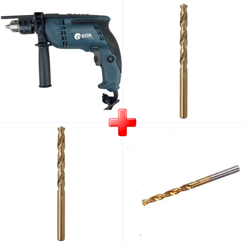پک ویژه دریل 13 چکشی 850 وات ادون CBM13I به همراه مته آهن 5 درصد کبالت سایز 11 مارک وینر متریال آلمانی و دو قلم دیگر