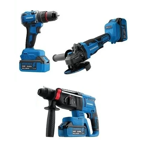 کیت شارژی براشلس 3 عددی به همراه 2 باتری ویوارکس تیپ VR2403-BCK